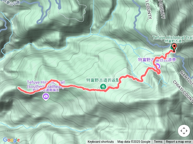 特富野古道，梯子角山預覽圖
