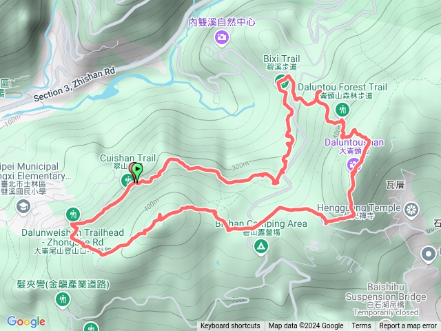 翠山碧溪步道-大崙頭尾山O型路線預覽圖