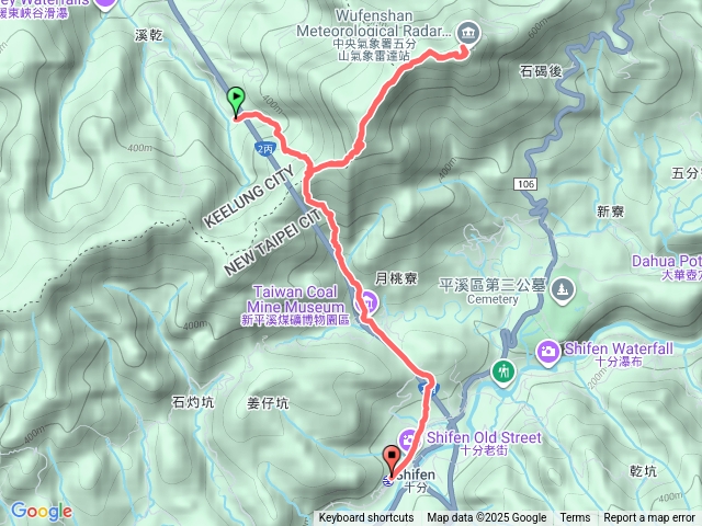 20251008新北頂子寮山、五分山gpx（暖東舊道入，十分車站出）