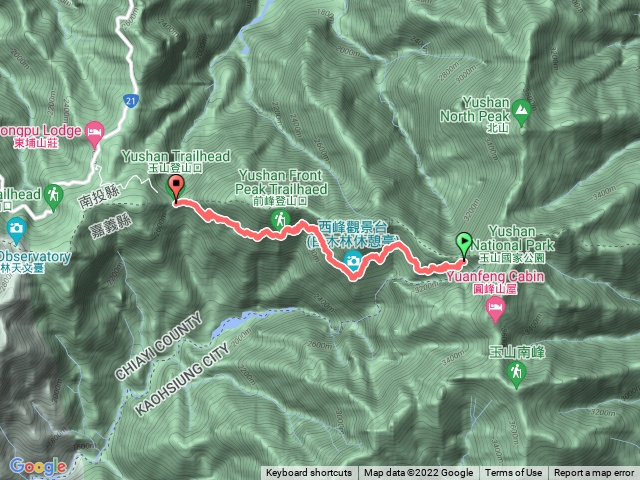 排雲山莊到玉山登山口