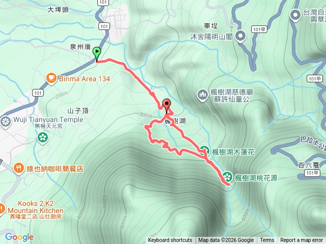 淡水楓樹湖古道O型預覽圖