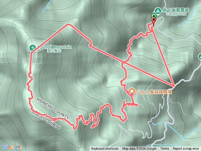 雲霧步道山上人家鵝公髺山O型
