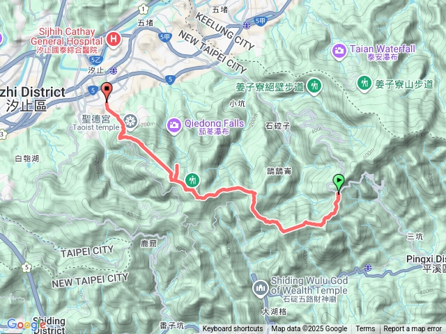 耳空龜山四分尾和尚頭大尖山汐止火車站