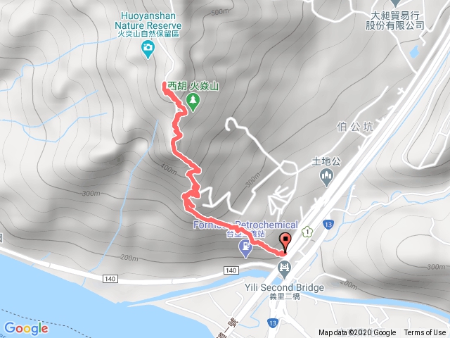 火炎山登山口原路口來回