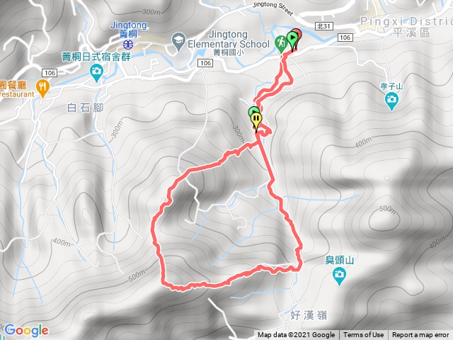 平溪石燭尖、九龍山、峰頭尖東峰小O形