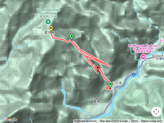 屋我尾山步道麗陽登山口來回