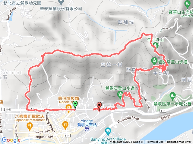 西鶯到北鶯，西鶯山、崧嵩嶺、忠義山