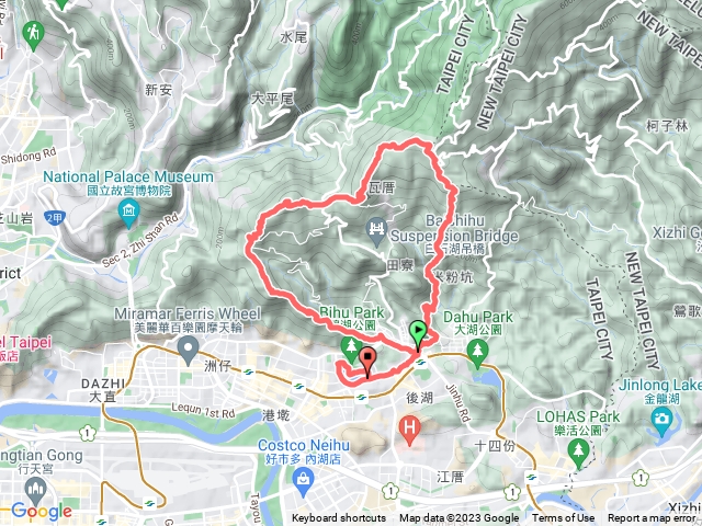 內湖雙心縱走13連峰
