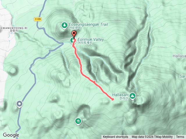 濟州島漢拏山御里牧路線