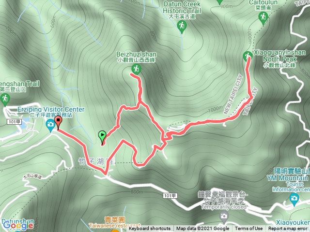 小觀音山西峰至主峰反C一圈