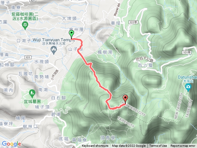 山仔頂步道經向天池至面天山