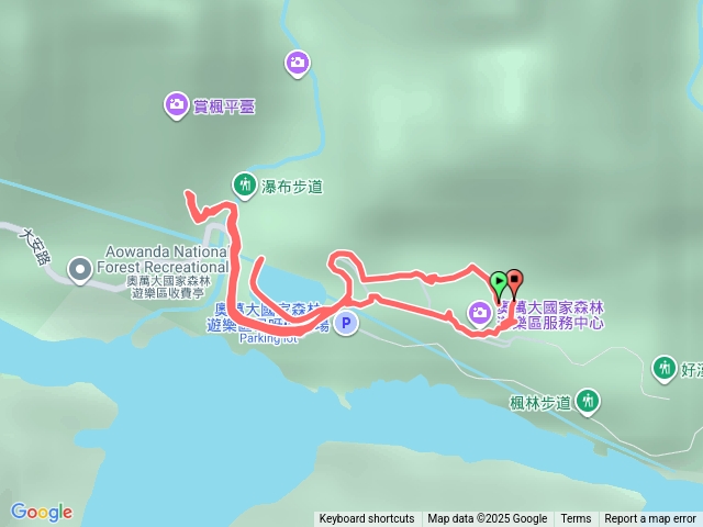 奧萬大-綠野山莊-林間步道-調整池-賞楓步道