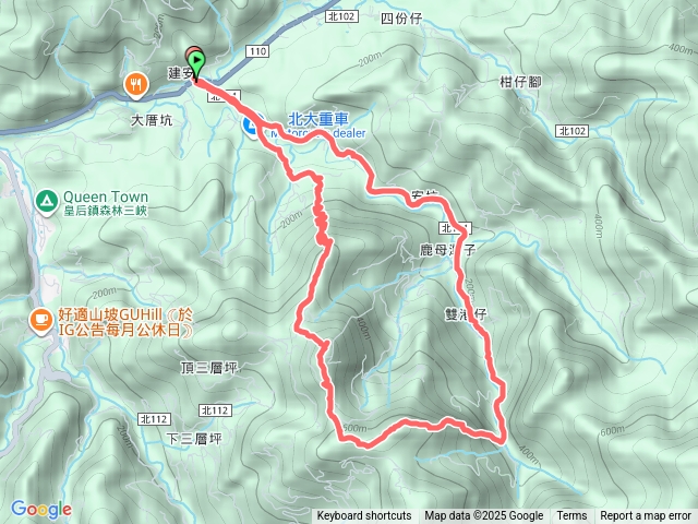 麒麟山、竹崙山、雙港仔山西峰、雙港仔山、雙港仔山東峰