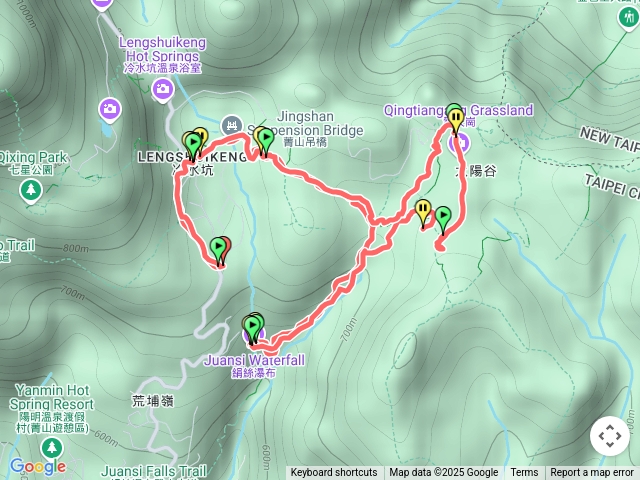 冷水坑免費停車場-絹絲瀑布-擎天崗步道