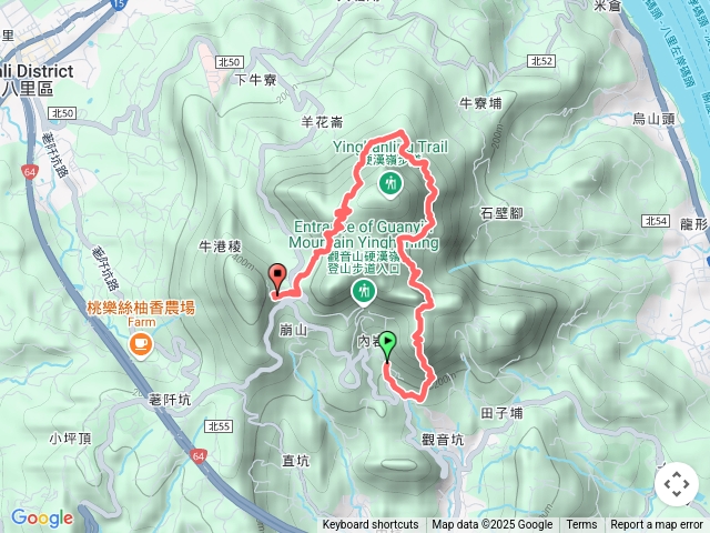 鴻興土雞城》小北插》鷹仔尖》北橫古道1-6》遊客中心