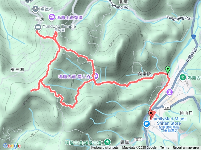 鳴鳳古道O,型路線預覽圖