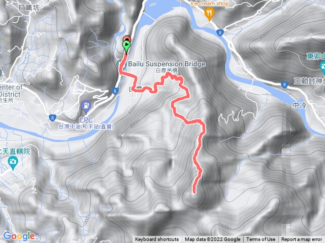 白毛山白鹿原路往返