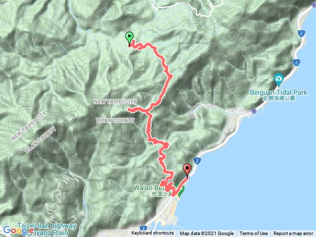 烏山越嶺古道至外澳火車站大縱走