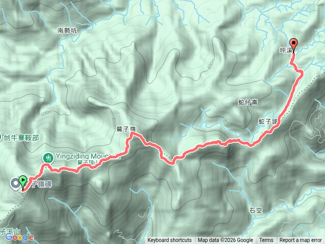 鶯子頂鶯子嶺太和山下坪溪古道預覽圖