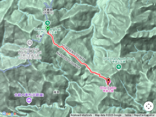 松雪樓停車場-黑水塘山屋-成功山屋-奇萊山屋