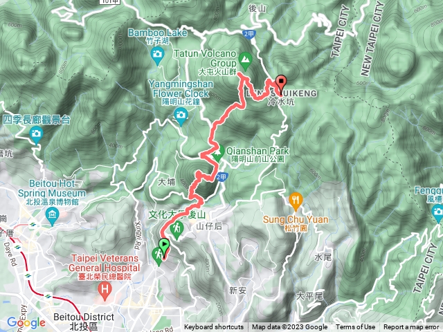 天母古道-沙帽山-七星山-夢幻湖-冷水坑