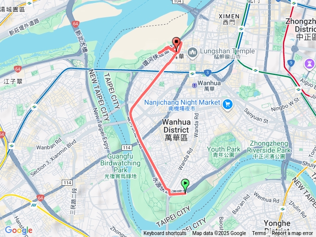 【任務一】2025臺北大縱走臺北大縱走第八段：捷運動物園站至捷運關渡站[河濱自行車道]20251122144839