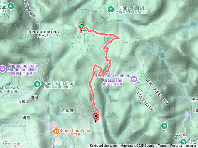 擎天崗走到內寮溪