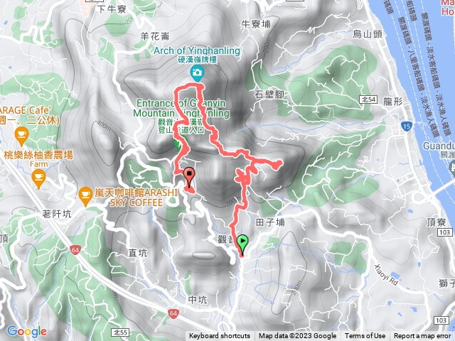 潮音洞、東明山、占山尖山步道、北橫古道、觀音山硬漢嶺、凌雲寺