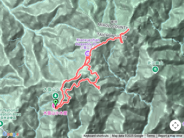 平石山西北峰-小雪山前峰-拾丸山南峰-鞍馬山東北峰-鞍馬山