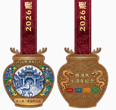 樂活報名網 - 2026鹿港馬拉松-完賽獎牌