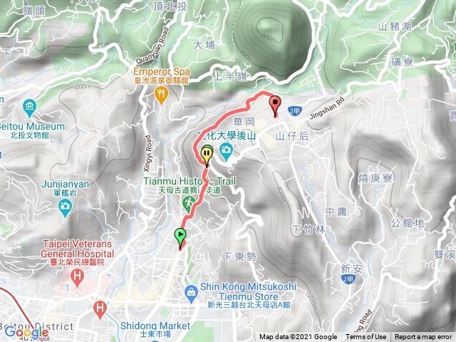 天母水管路(公車站：天母-陽明天主堂)