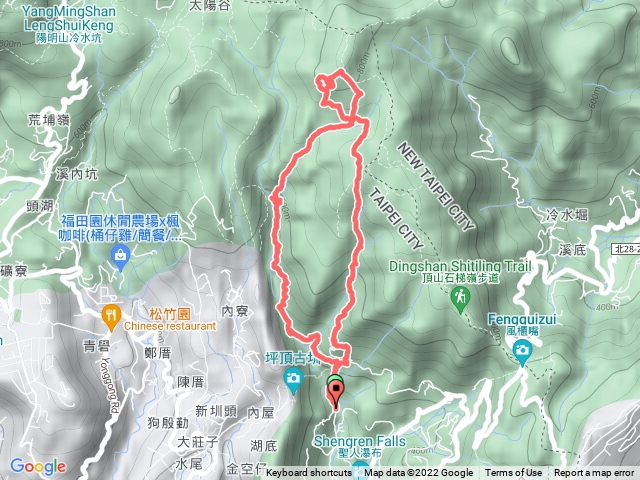 坪頂古圳-荷蘭古道-北五指山-石梯嶺-內雙溪古道0型
