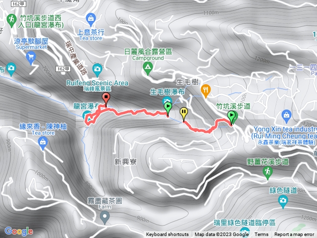 竹坑溪步道東入口龍宮瀑布