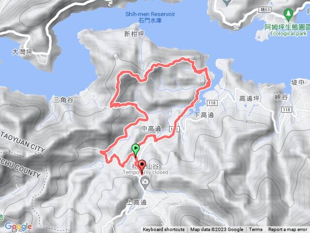 高繞溪古圳步道、谷倉角、新柑坪山、柑坪山 o繞