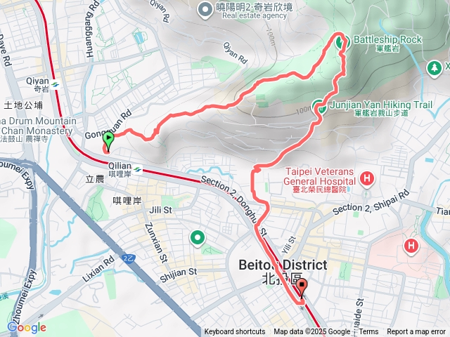 北投東華山，奇岩山，唭哩岸山西南峰，唭哩岸山，軍艦岩預覽圖