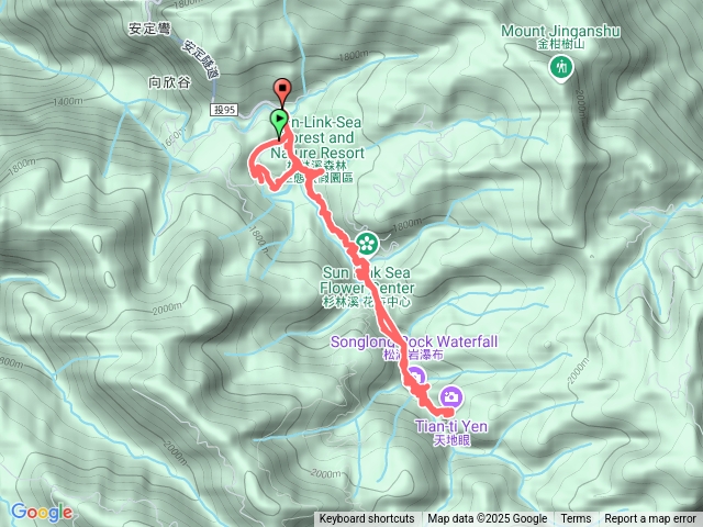 松龍岩瀑布步道