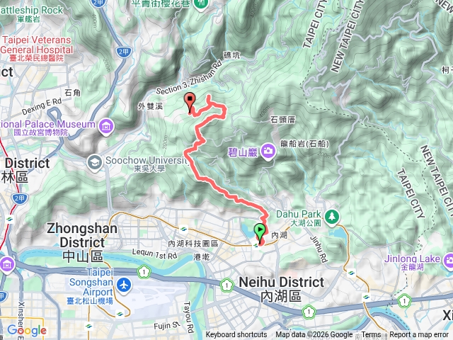 雙獅縱走-內湖獅頭山到士林獅頭山+獅頭山東峰預覽圖