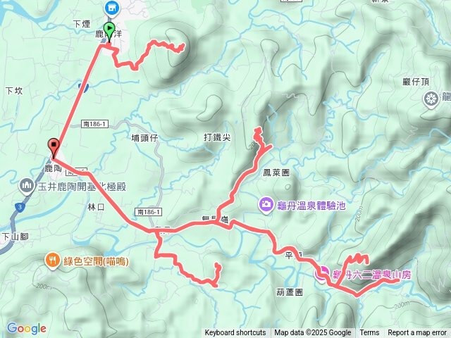 鹿陶洋山、龜丹山、龜丹東山、打鐵尖