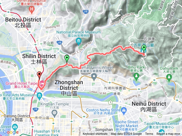 2024臺北大縱走臺北大縱走第五段：捷運劍潭站至碧山巖（劍潭支線）202407091225