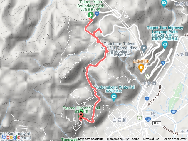 跑馬古道南北路口來回