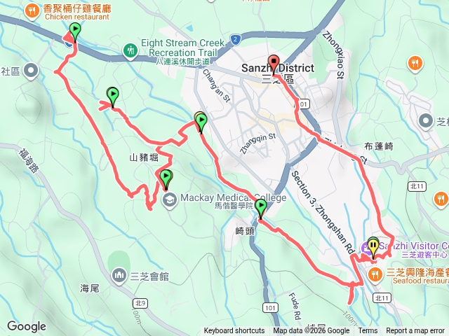20260614 根德水車園區 馬偕醫學大學 古庄里菏韻蓮蓮 八連溪畔步道 櫻花、八連溪水車園 三芝遊客中心 源興居