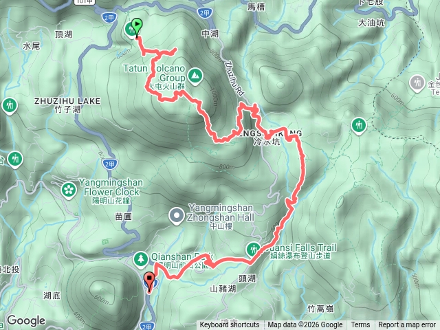 七星池-七星山北北峰-七星山主峰-七星山東峰