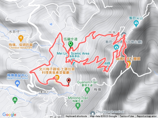 伍龍上山梅峰下山路線