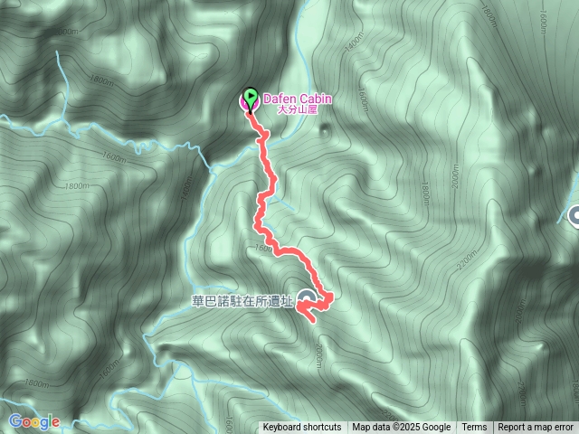 八通關越道路 之 大分山屋~華巴諾駐在所~大分山屋