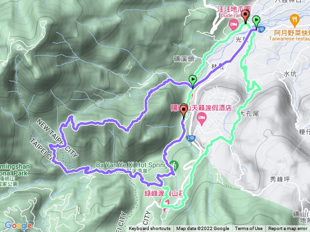 20221119金山重光（茅埔頭）-南勢湖古道-天瀨楓月小築-綠峰山莊-八煙溪畔保甲路-清水溪磺溪頭親水公園-朝天宮