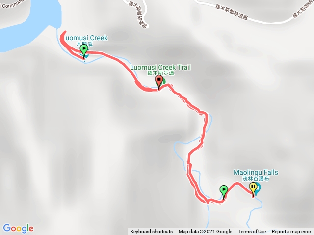羅木斯步道，茂林谷瀑布