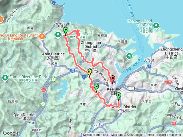 三坑火車站-北碉堡-獅球嶺群峰-大武崙山-含羞草步道-挑戰臉盆大的滷味-九華山步道-基隆地標預覽圖