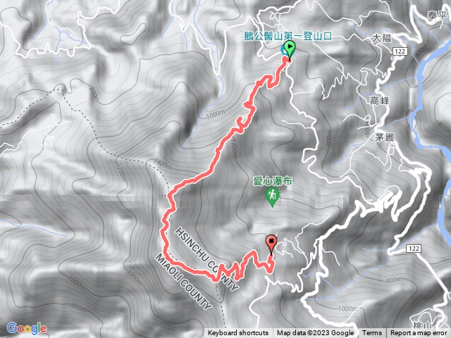 鵝公髻第一登山口到山上人家