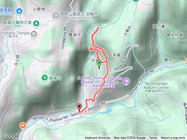 半嶺公車站-儷人瀑布-溪山百年古圳-平菁步道-沙崙一公車站預覽圖