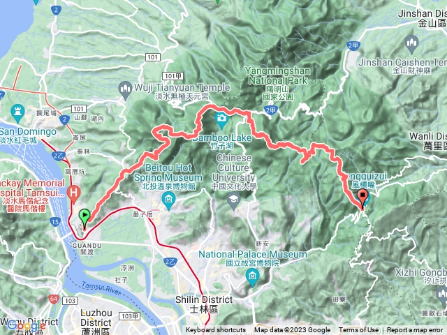 陽明山東西大縱走（關渡捷運站-風櫃口）